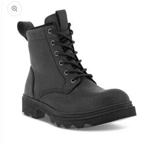 Ecco Granier Waterproof Black Leather Boots Women's Size 42 Pre Owned Lightly